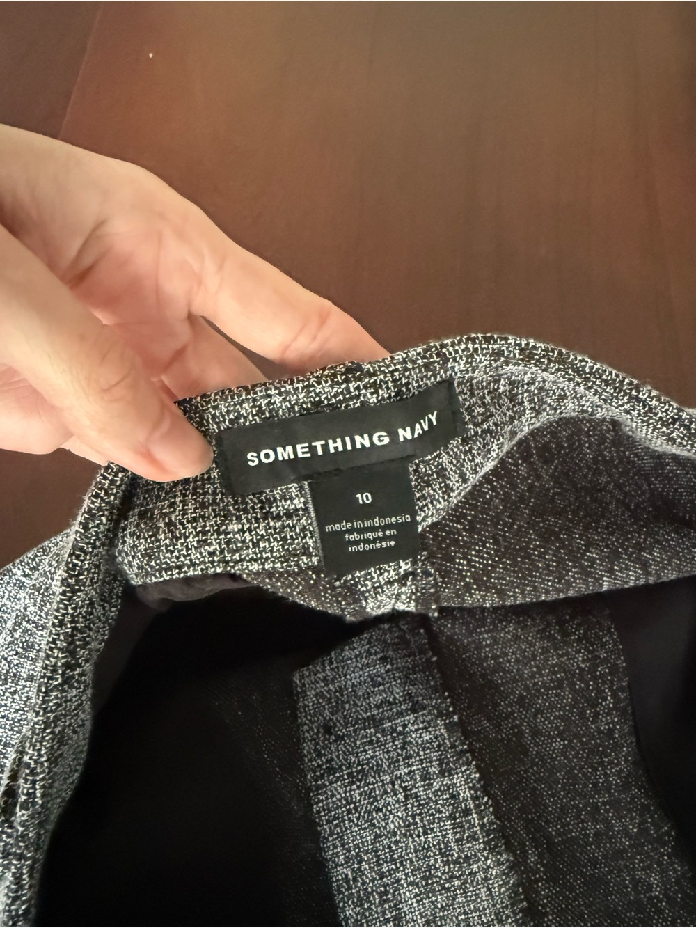 Something Navy Gray Tweed Trouser - Picture 6 of 7